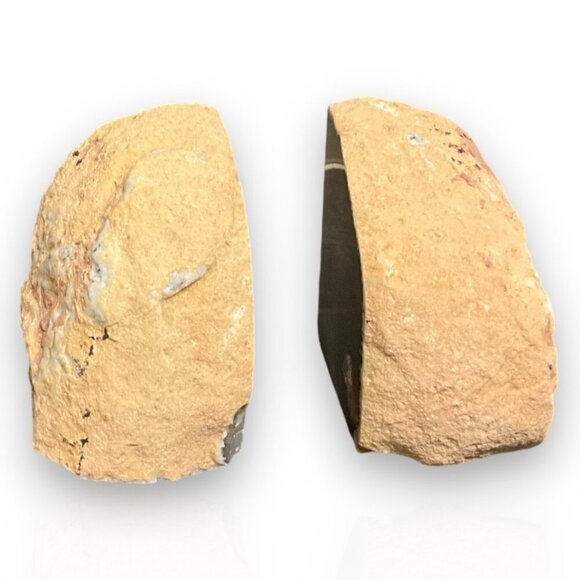 Small Crystal Bookends, Natural Agate Bookends Raw Edge Polished Surface - Picture 2 of 10